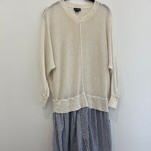 Steven Alan Forde Combo Linen Sweater Midi Dress